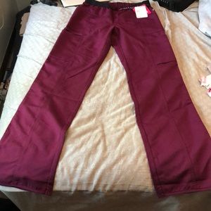 Heart soul maroon scrub bottoms